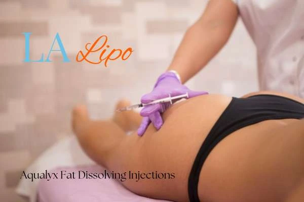 Woman having fat dissolving injections Dartford on thighs