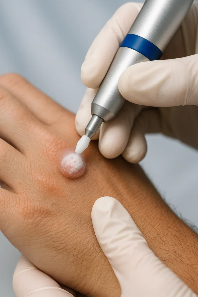 example of wart removal Dartford using cryopen