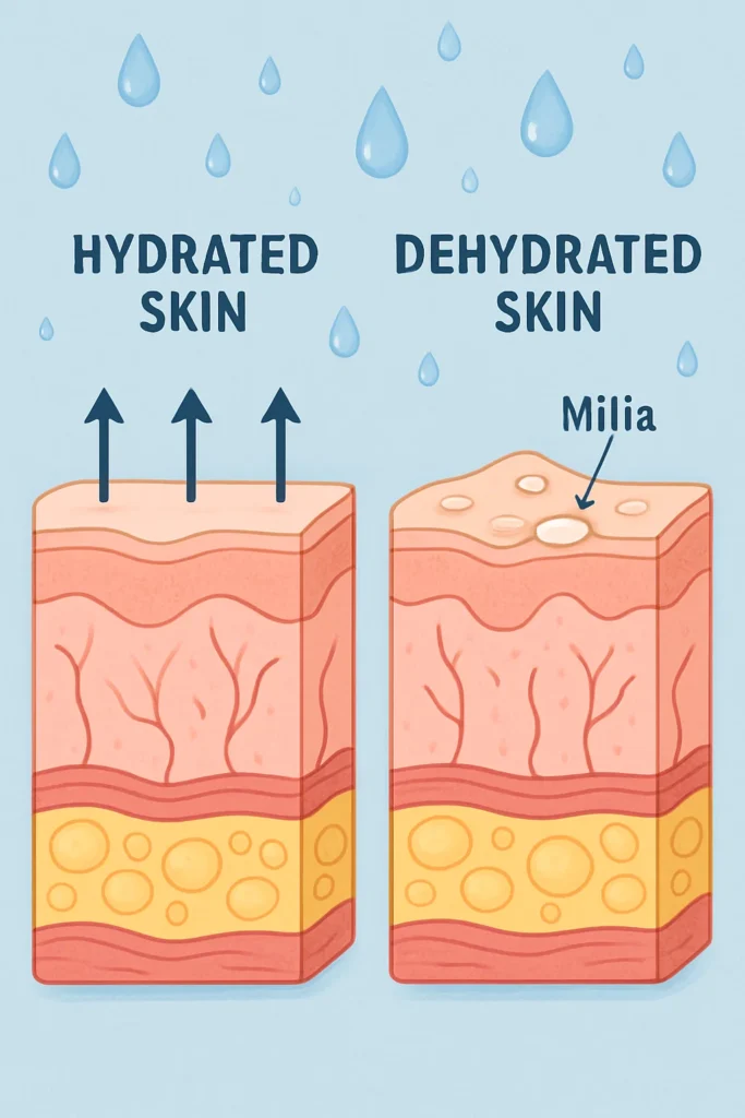 The importance of hydration and milia production Dartford