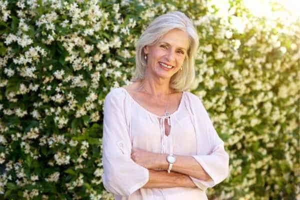 Older woman happy with urinary incontinence treatment Dartford